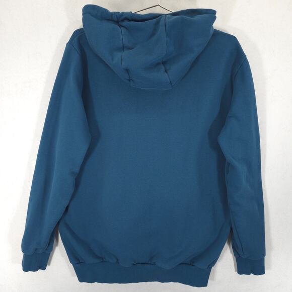 Gymshark Hoodie Mens Medium Blue Sharkhead Infill Big Logo Fleece Lined Pullover - Picture 3 of 8